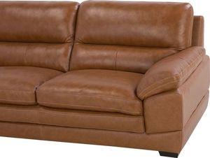 Beliani Sofa 3-osobowa skórzana złoty brąz HORTEN 5