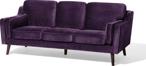Beliani Sofa 3-osobowa welurowa fioletowa LOKKA 2