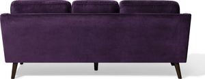 Beliani Sofa 3-osobowa welurowa fioletowa LOKKA 3