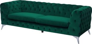 Beliani Sofa 3-osobowa welurowa szmaragdowa SOTRA 2