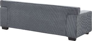 Beliani Sofa 3-osobowa sztruksowa ciemnoszara VISKAN 3