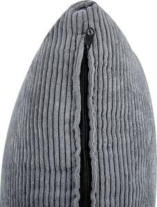 Beliani Sofa 3-osobowa sztruksowa ciemnoszara VISKAN 4