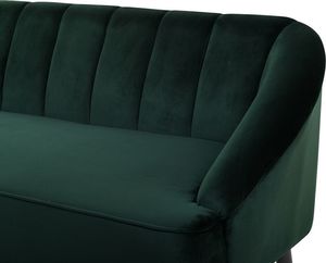 Beliani Sofa 3-osobowa welurowa zielona ALSVAG 4