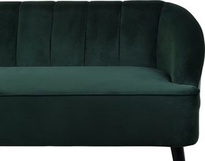Beliani Sofa 3-osobowa welurowa zielona ALSVAG 5