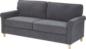 Beliani Sofa 3-osobowa welurowa szara RONNEBY 2