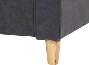 Beliani Sofa 3-osobowa welurowa szara RONNEBY 5