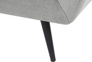 Beliani Sofa 3-osobowa welurowa szara LENVIK 6