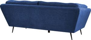 Beliani Sofa 3-osobowa welurowa niebieska LENVIK 3