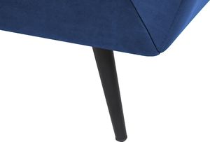 Beliani Sofa 3-osobowa welurowa niebieska LENVIK 6