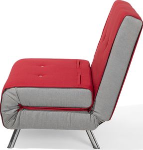 Beliani Sofa rozkładana czerwona FARRIS 5