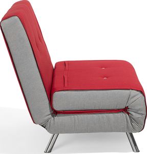 Beliani Sofa rozkładana czerwona FARRIS 7