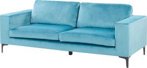 Beliani Sofa 3-osobowa welurowa niebieska VADSTENA 2