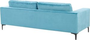 Beliani Sofa 3-osobowa welurowa niebieska VADSTENA 3