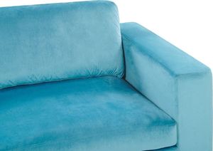 Beliani Sofa 3-osobowa welurowa niebieska VADSTENA 5