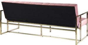 Beliani Sofa rozkładana welurowa różowa MARSTAL 5
