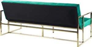 Beliani Sofa rozkładana welurowa zielona MARSTAL 5