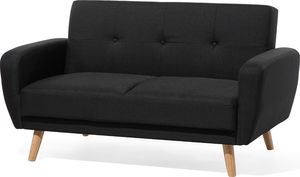 Beliani Sofa rozkładana 2-osobowa czarna FLORLI 3
