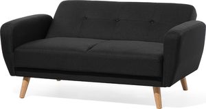 Beliani Sofa rozkładana 2-osobowa czarna FLORLI 4