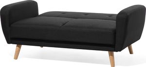 Beliani Sofa rozkładana 2-osobowa czarna FLORLI 5