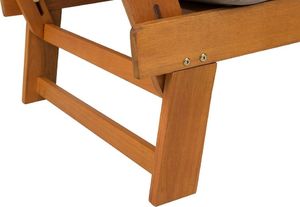 Beliani Sofa ogrodowa drewniana jasna z regulowanymi podłokietnikami PORTICI 7