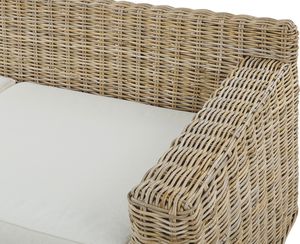 Beliani Sofa ogrodowa rattaowa jasnobrązowa ARDEA 4