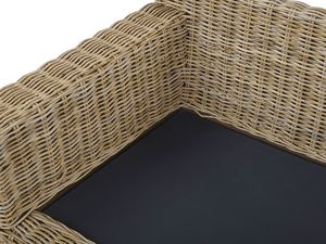 Beliani Sofa ogrodowa rattaowa jasnobrązowa ARDEA 5