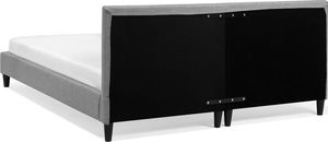 Beliani Łóżko tapicerowane 160 x 200 cm szare FITOU 4