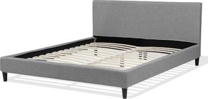 Beliani Łóżko tapicerowane 180 x 200 cm szare FITOU 6