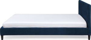 Beliani Łóżko welurowe 160 x 200 cm niebieskie FITOU 3