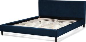 Beliani Łóżko welurowe 160 x 200 cm niebieskie FITOU 5