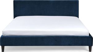Beliani Łóżko welurowe 180 x 200 cm niebieskie FITOU 2