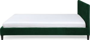 Beliani Łóżko welurowe 160 x 200 cm zielone FITOU 4