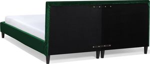 Beliani Łóżko welurowe 160 x 200 cm zielone FITOU 5