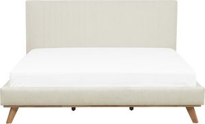 Beliani Łóżko tapicerowane 160 x 200 cm beżowe TALENCE 5