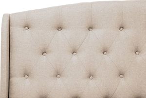 Beliani Łóżko tapicerowane 140 x 200 cm beżowe BORDEAUX 6