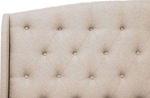 Beliani Łóżko tapicerowane 180 x 200 cm beżowe BORDEAUX 7