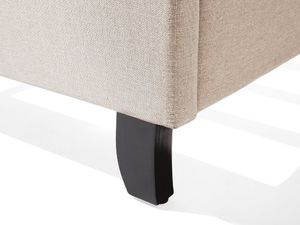 Beliani Łóżko tapicerowane 180 x 200 cm beżowe BORDEAUX 8