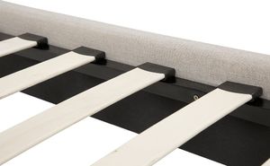Beliani Łóżko tapicerowane bez zagłówka 90 x 200 cm beżowe ROANNE 5