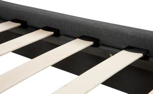 Beliani Łóżko tapicerowane bez zagłówka 90 x 200 cm szare ROANNE 5
