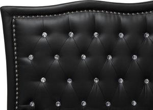 Beliani Łóżko 140 x 200 cm czarne METZ 5