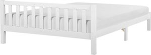 Beliani Łóżko drewniane 180 x 200 cm białe FLORAC 3