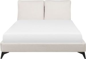 Beliani Łóżko tapicerowane 160 x 200 cm beżowe MELLE 2