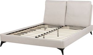 Beliani Łóżko tapicerowane 160 x 200 cm beżowe MELLE 4