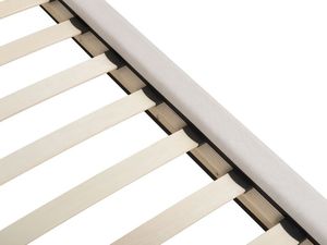 Beliani Łóżko tapicerowane 160 x 200 cm beżowe MELLE 6