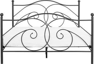 Beliani Łóżko metalowe 140 x 200 cm czarne DINARD 2