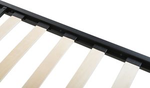 Beliani Łóżko metalowe 140 x 200 cm czarne DINARD 3