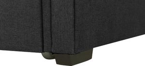 Beliani Łóżko wysuwane tapicerowane 80 x 200 cm ciemnoszare LIBOURNE 7