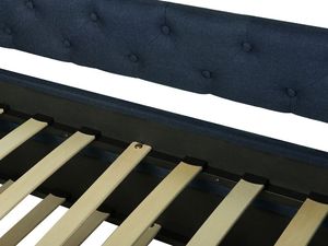 Beliani Łóżko wysuwane tapicerowane 80 x 200 cm niebieskie LIBOURNE 7