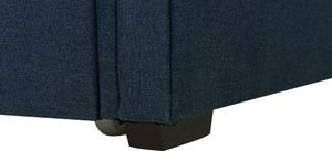 Beliani Łóżko wysuwane tapicerowane 80 x 200 cm niebieskie LIBOURNE 8