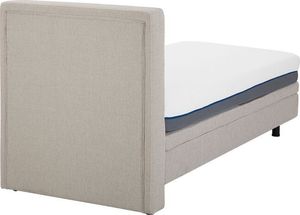 Beliani Łóżko regulowane tapicerowane 80 x 200 cm beżowe DUKE 6